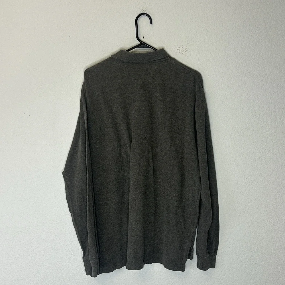 Vintage Polo by Ralph Lauren Dark Gray Long Sleeved Polo Shirt Men's Size XL